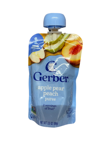 Gerber Apple, Pear, & Peach Puree