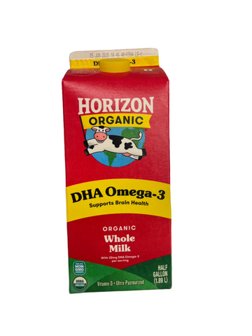 Horizon Organic Milk Whole with DHA Omega-3 1/2 gal