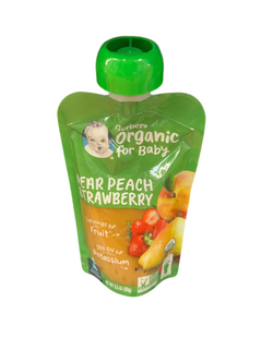 Gerber Organic Pear Peach Strawberry Puree