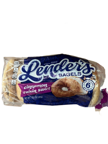 Lender's Refrigerated Bagels Cinnamon Raisin