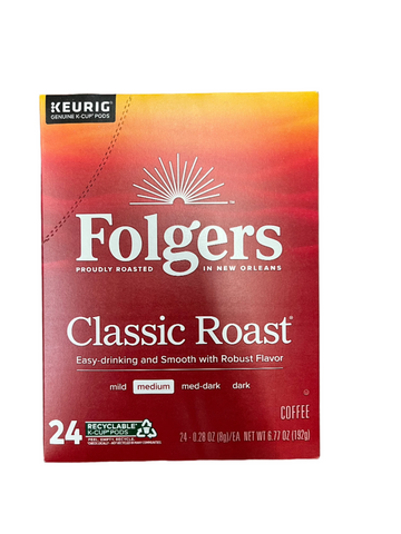 Folgers Classic Med Roast K Cups 24 ct