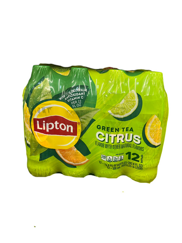 Lipton Green Tea with Citrus 12pk of 16.9oz plastic bottles