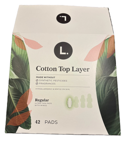 L. Cotton Top Layer Regular 42 pads