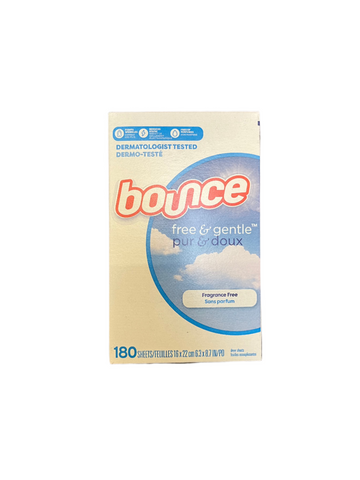 Bounce Dryer Sheet Free and Gentle 180ct