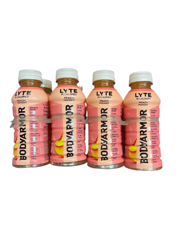 BODYARMOR Lyte Peach Mango 12 oz bottles 8pack