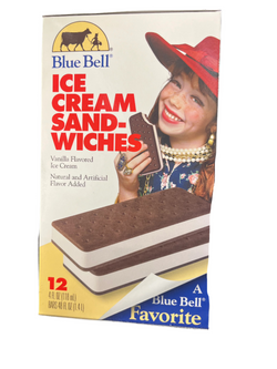 Blue Bell Ice Cream Sandwiches 12 ct