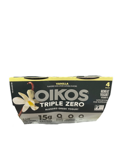 Oikos Triple Zero Vanilla Greek Nonfat Yogurt 4 pack