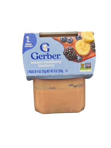 Gerber 2nd Foods Banana Blackberry Blueberry 2 pack