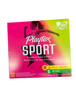 Playtex Sport Regular and Super Tampons 32 count
