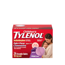 Children's Tylenol Chewable Tablets Grape 24ct