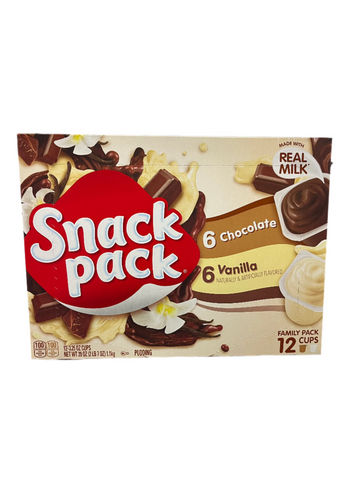 Snack Pack 6 Chocolate & 6 Vanilla Pudding Pack