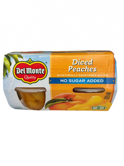 Del Monte Diced Peaches No Sugar Added Fruit Cups