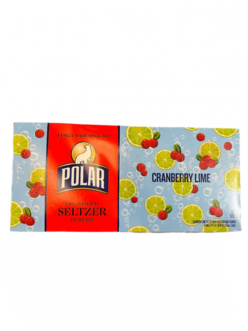 Polar Zero Calorie Sparkling Seltzer Water 12fl 8pk Cranberry Lime