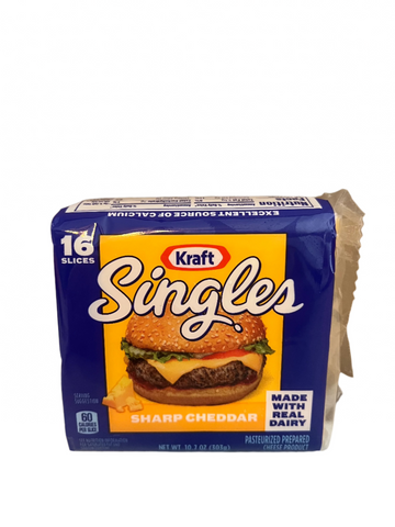 Kraft Cheese Cheddar Sharp 16ct