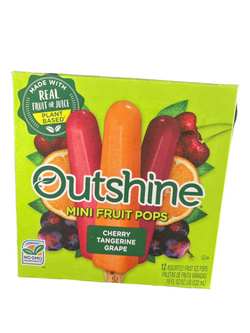 Outshine Mini Fruit Pops Cherry, Tangerine, Grape 12 count