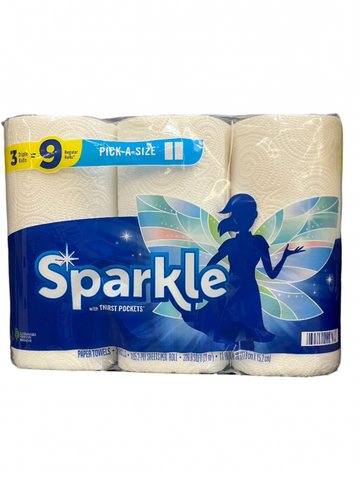 Sparkle Paper Towels White 3ct