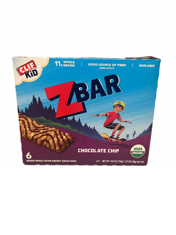 Clif Kid Organic Z bars Chocolate Chip 6ct
