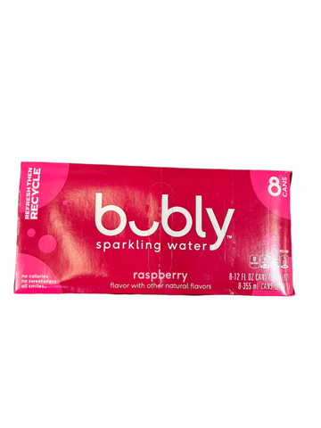 Bubly Raspberry Sparkling Water 8pk cans
