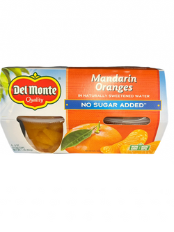 Del Monte Mandarin Oranges No Sugar Added Fruit Cups