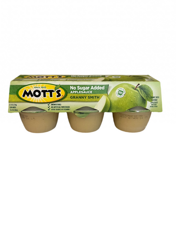 Motts Applesauce No Sugar Added Granny Smith 6pk