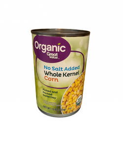 Organic No Salt Added Whole Kernel Corn 15oz