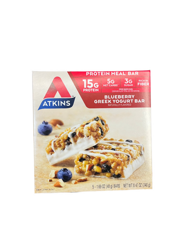 Atkins Blueberry Greek Yogurt Bar  5 pack