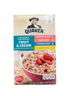 Quaker Instant Oatmeal Fruit & Cream Variety 8pk