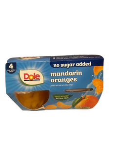 Dole Fruit Cups No Sugar Added Mandarin Orange