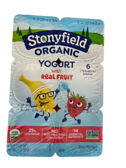 Stonyfield Organic Kids Strawberry Banana 6 count