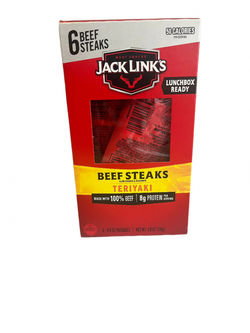Jack Links Beef Teriyaki Jerky Protein On The Go Packets 6/.8oz packets