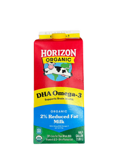 Horizon Organic 2% with DHA Omega 3 1/2 gal