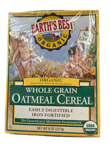 Earth's Best Cereal Oatmeal Whole Grain Organic 8 oz box