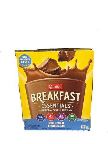 Carnation Instant Breakfast Essentials Rich Milk Chocolate 10 ct box