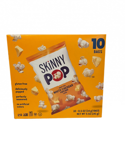 Skinny Pop Popcorn White Cheddar  10ct 0.5oz bags