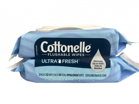 Cottonelle Fresh Flushable Wipes 2 pack 42 each
