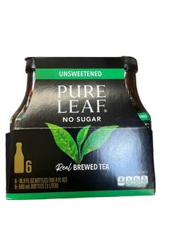 Pure Leaf Brewed Unsweetend Black Tea 6 count 18.5oz