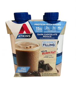 Atkins Advantage Dark Chocolate Royale Shake 4pk 11oz