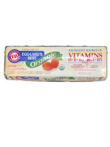 Egglands Organic Large Eggs -doz