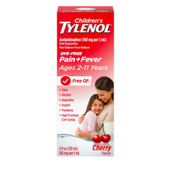 Children's Liquid Tylenol Cherry, Dye-Free (2-11yrs) 3.4oz