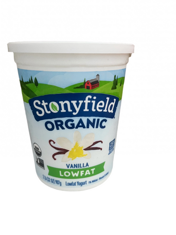 Stoneyfield Farm All Natural Low Fat  Vanilla Yogurt 32oz