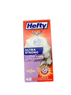 Hefty Tall Kitchen 13gal 40ct Lavender & Sweet Vanilla