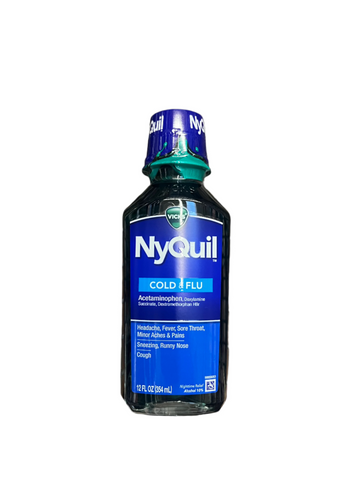 Vicks Nyquil  Cold and Flu Relief Liquid Medicine Nighttime Relief