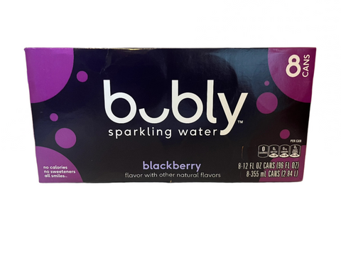 Bubly Blackberry Sparkling Water 8pk cans