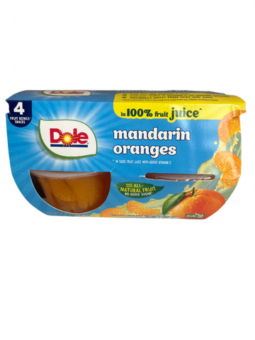 Dole Fruit Cups Mandarin Oranges Fruit Cups