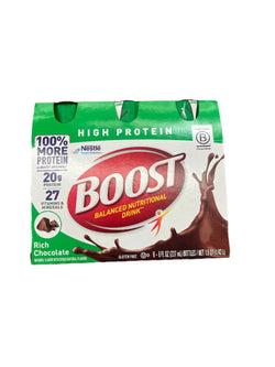 Boost High Protein Nutritional Drink Chocolate 6 pack 8oz can