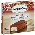 Haagan Dazs Ice Cream Bars Vanilla & Milk Chocolate 3ct